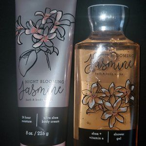 Bath & Body Works NIGHT BLOOMING JASMINE (Body Cream & Shower Gel)